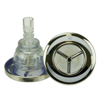 LVJ 4.5" Flying Twin Rotary Jet - Transparent/Stainless Steel