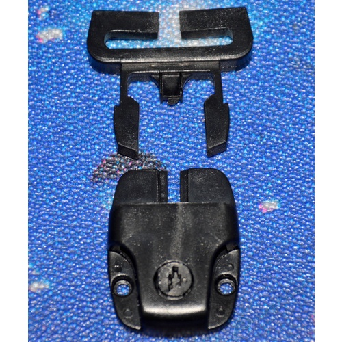 Spa Cover Single Lock set - Slotted - Black